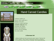 Tablet Screenshot of lifetimecandles.com